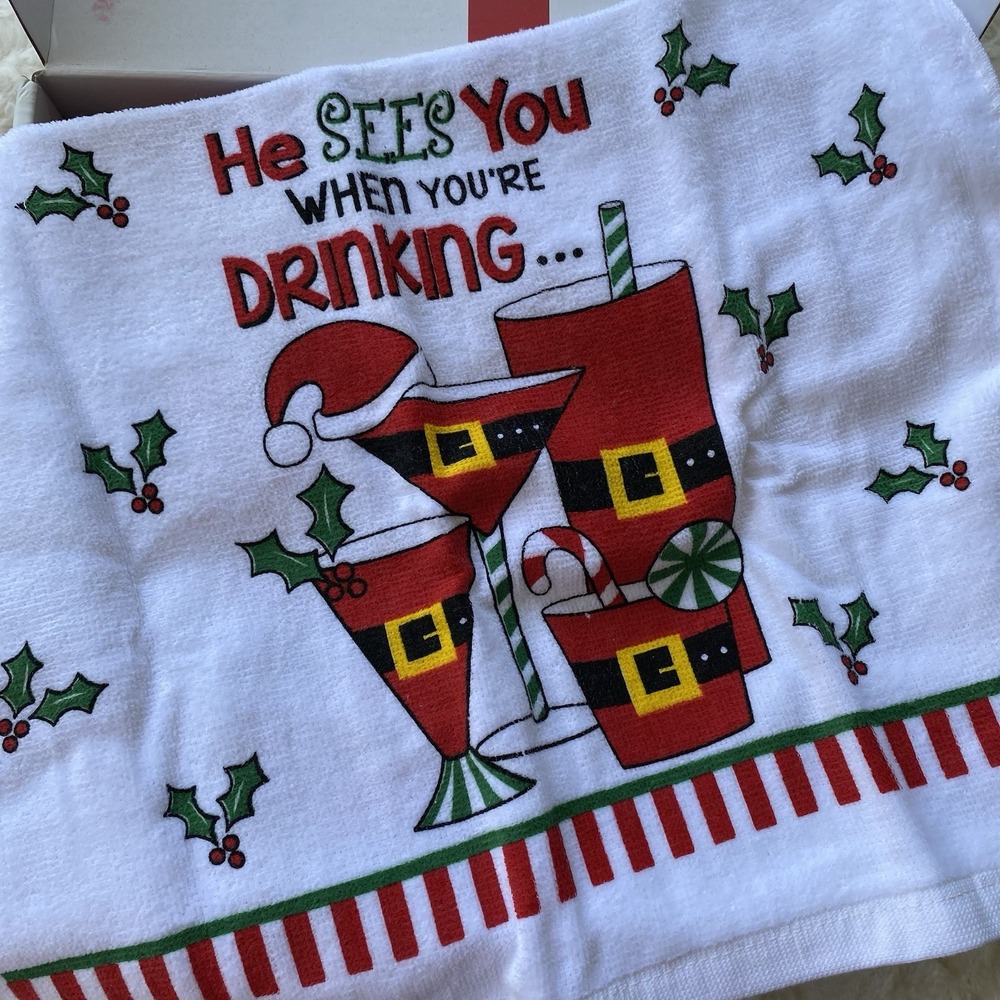 Joyland Christmas Survival Gift Set Novelty Wine 6-pc Box Set Holiday Fun & Game - Picture 6 of 8